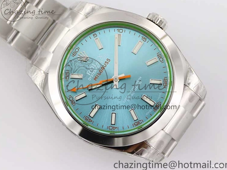 Milgauss 904L Bracelet Best Blue TWF SH3131 ICE Dial 1:1 on SS GV 116400 Edition 1231